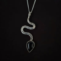 Black Onyx Snake Pendant
