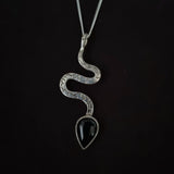 Black Onyx Snake Pendant